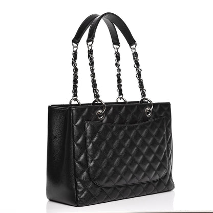 Chanel Caviar Quilted Grand Shopping Tote GST Black 3 of 7