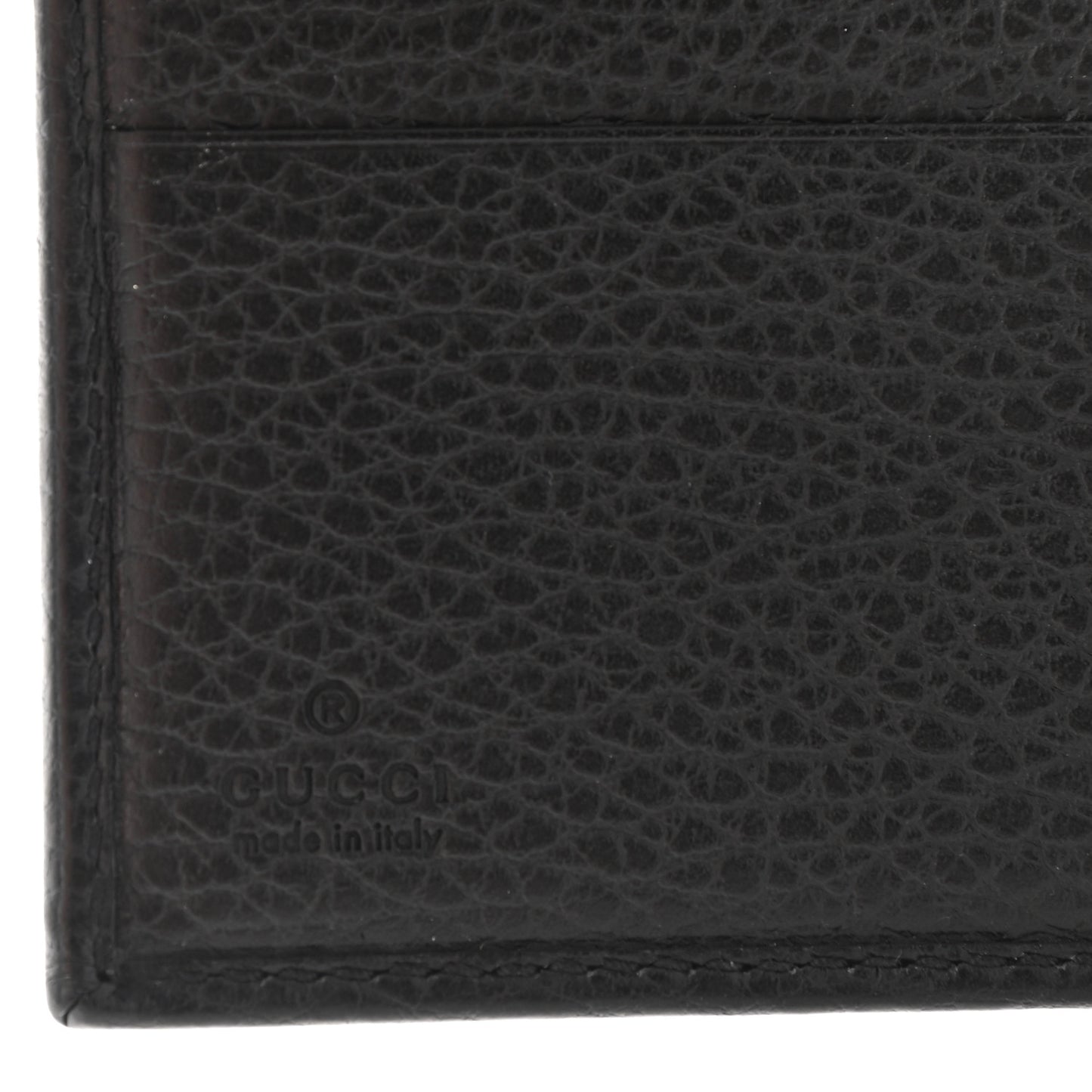 Dollar Calfskin Double G French Flap Wallet Black