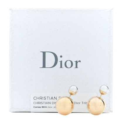 Christian Dior Mise En Dior Tribal Earrings Silver Gold 5 of 5