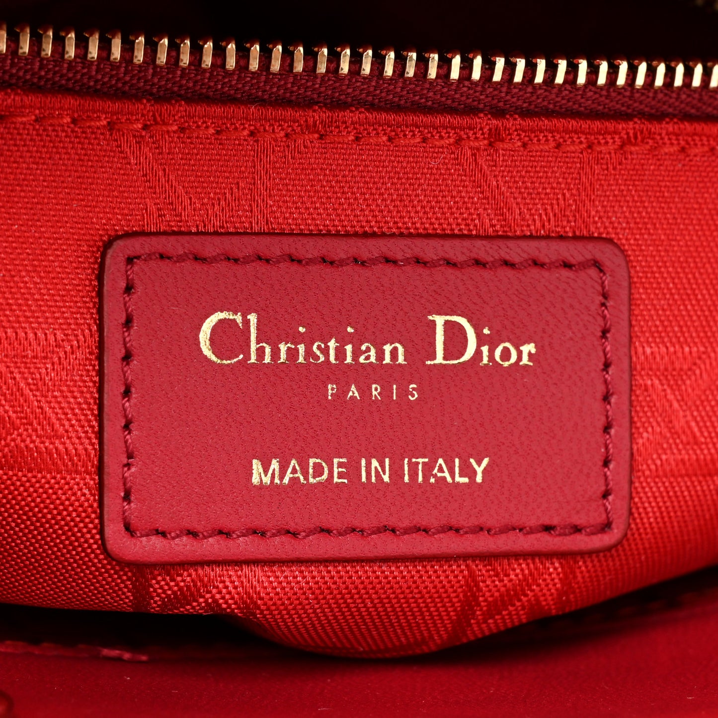 Lambskin Cannage Small My ABCDior Lady Dior Red