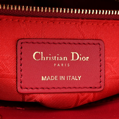 Christian Dior Lambskin Cannage Small My ABCDior Lady Dior Red 6 of 9