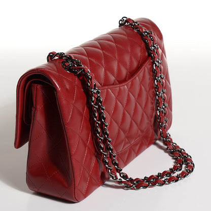 Chanel Lambskin Quilted Medium Double Flap Red 3 of 9