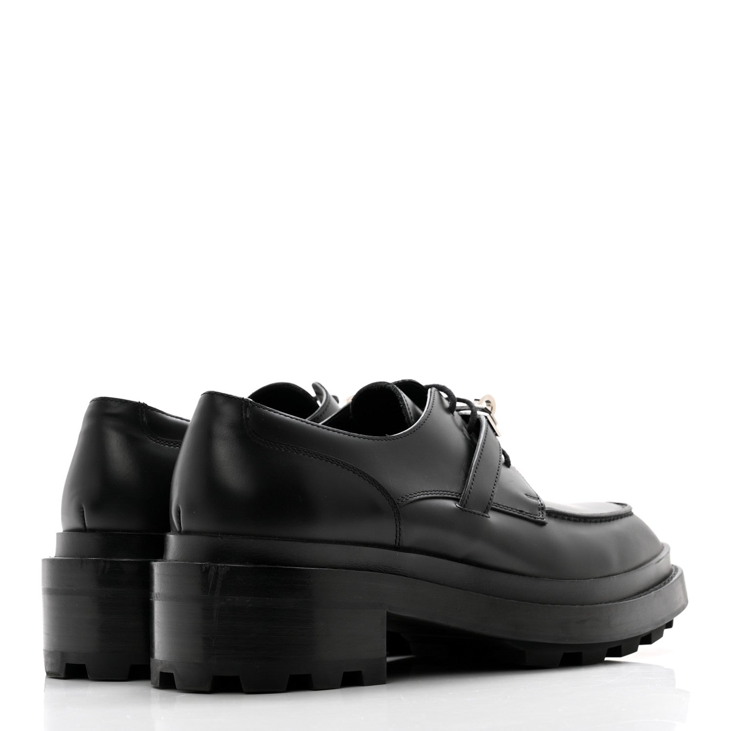 Hermes Glossed Calfskin First Oxford 38.5 Black 4 of 11