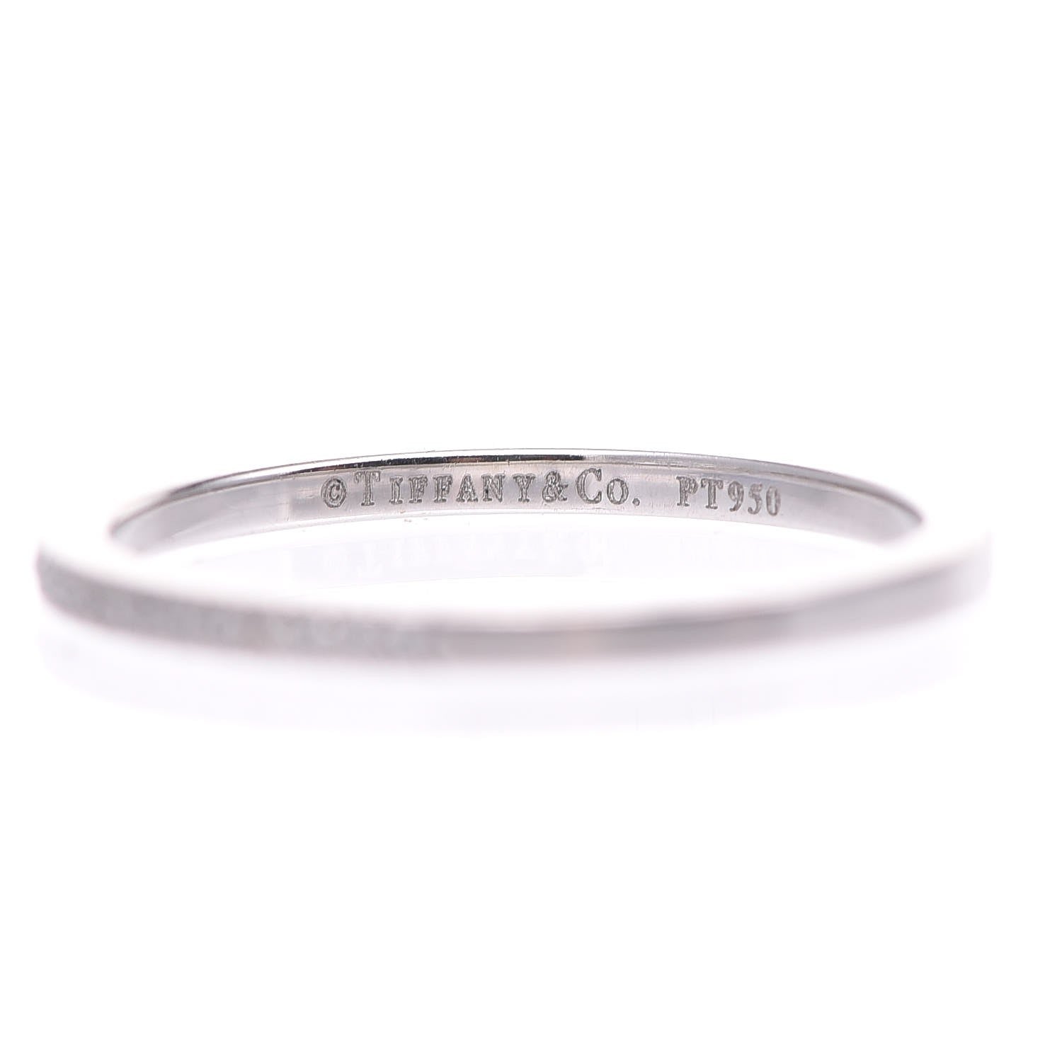 Tiffany Platinum Diamond Lucida Half Circle Wedding Band Ring 59.1 6 3 of 5
