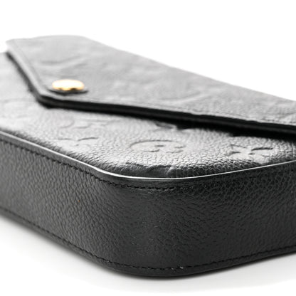 Louis Vuitton Empreinte Pochette Felicie Chain Wallet Black 10 of 15