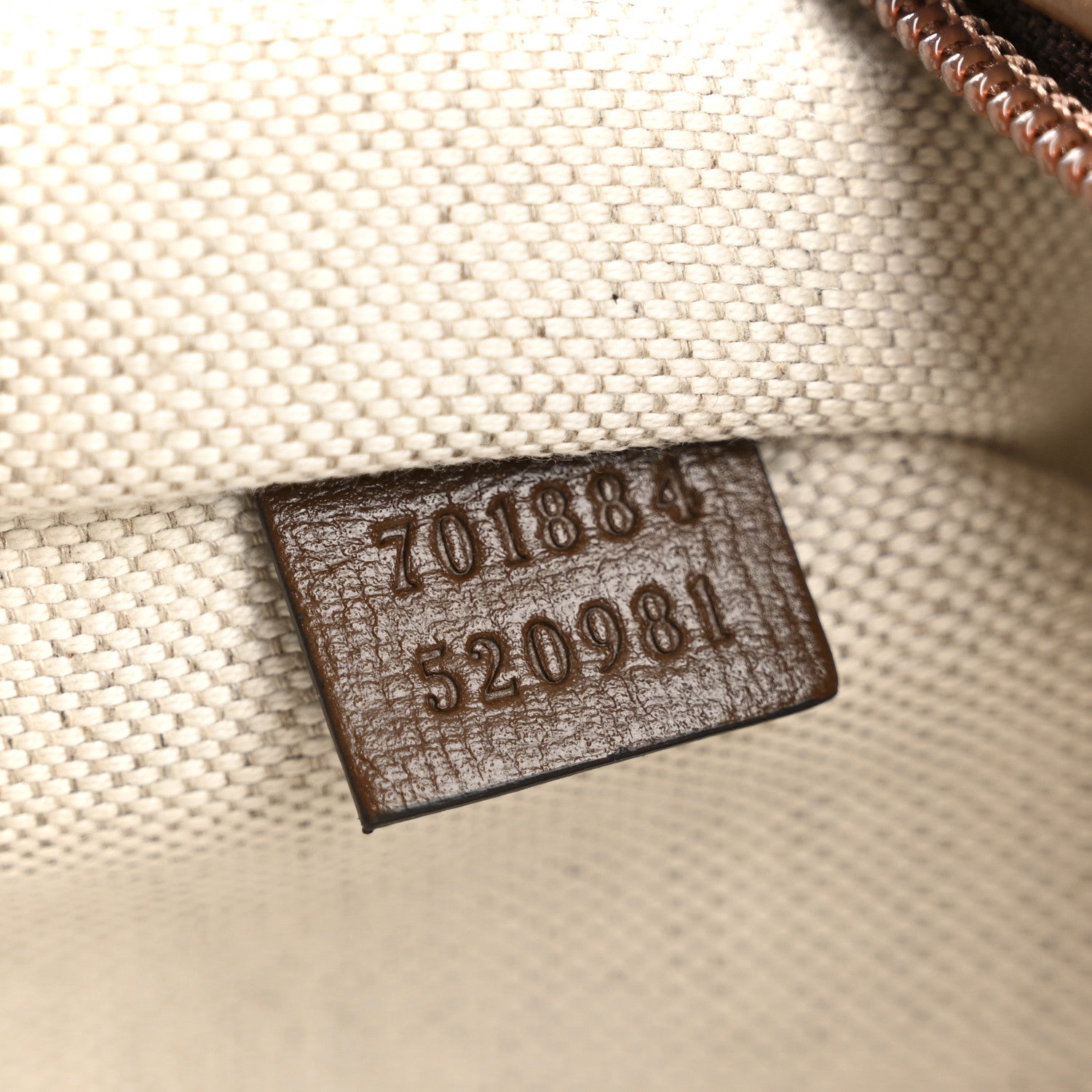 Gucci GG Supreme Monogram Azalea Calfskin Retro Interlocking G Garment Bag Beige Ebony Brown Sugar 6 of 9