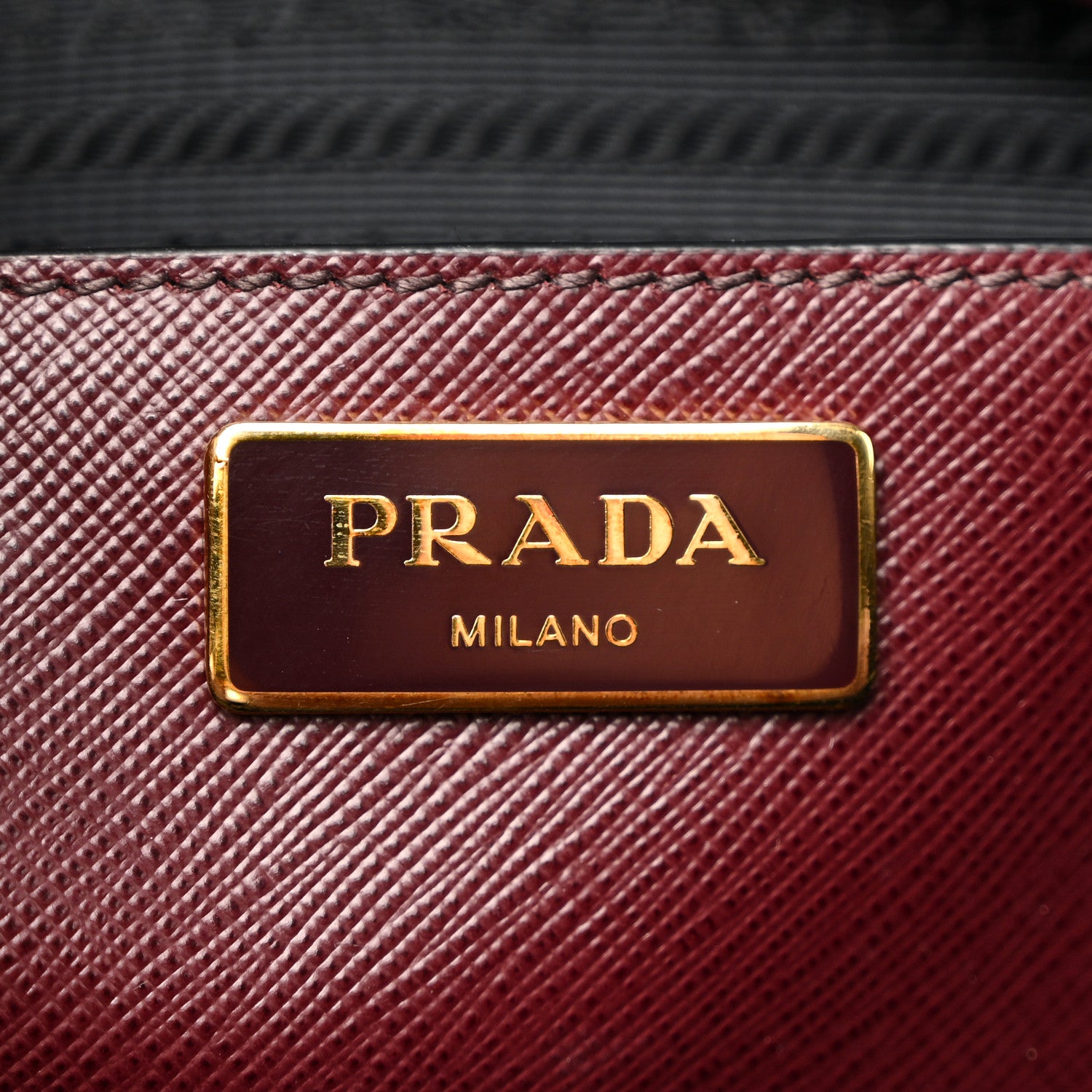 Prada Saffiano Lux Bi-Color Medium Tote Red Black 6 of 14