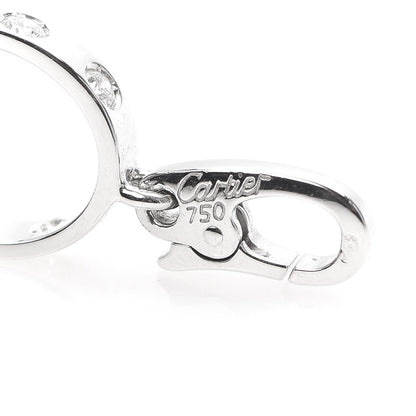 Cartier 18K White Gold Diamond LOVE Ring Charm 3 of 4