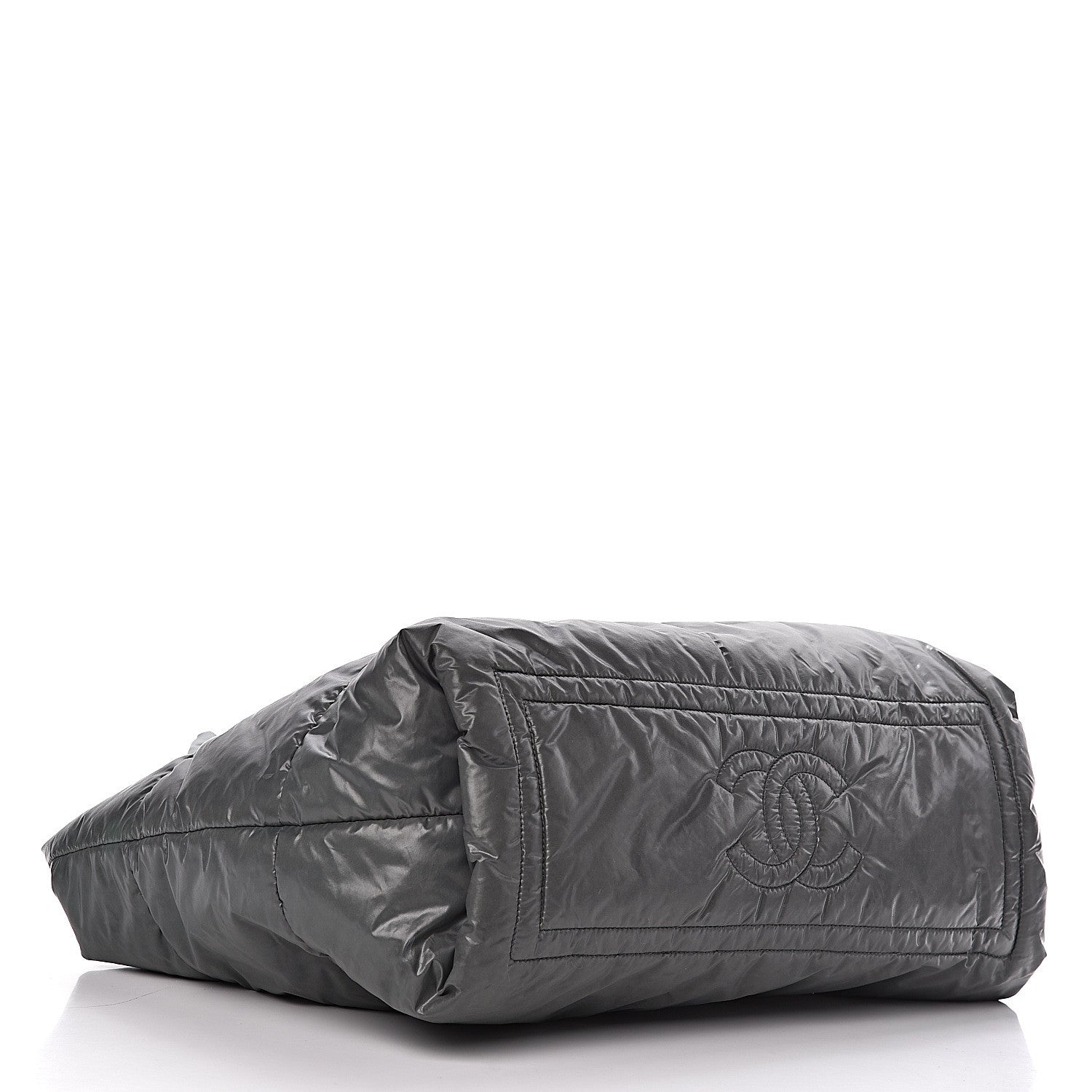 Chanel Nylon Quilted Medium Coco Cocoon Reversible Tote Grey 7 of 20