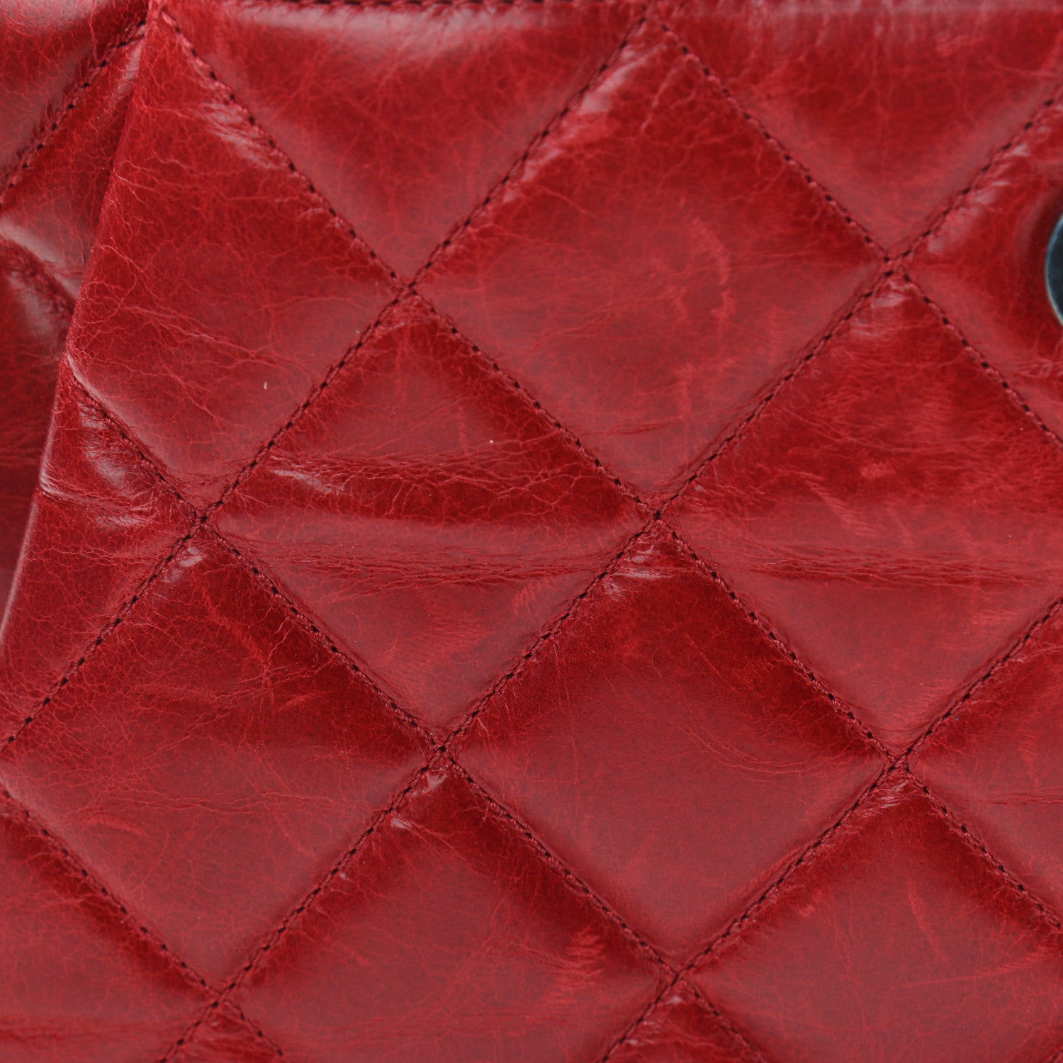 Chanel Aged Calfskin Quilted Zip Clutch Dark Red 13 of 13