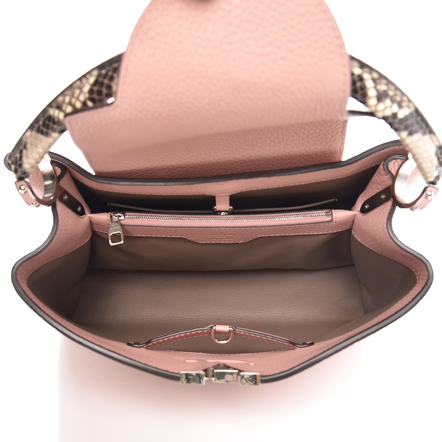 Louis Vuitton Taurillon Python Capucines MM Magnolia 5 of 6