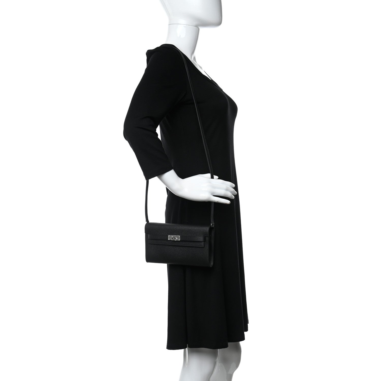 Hermes Epsom Kelly Wallet To Go Black 3 of 10