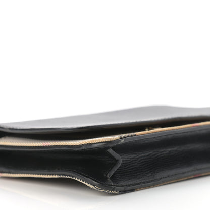 Burberry Derby Calfskin House Check Wallet On Chain Black 9 of 16