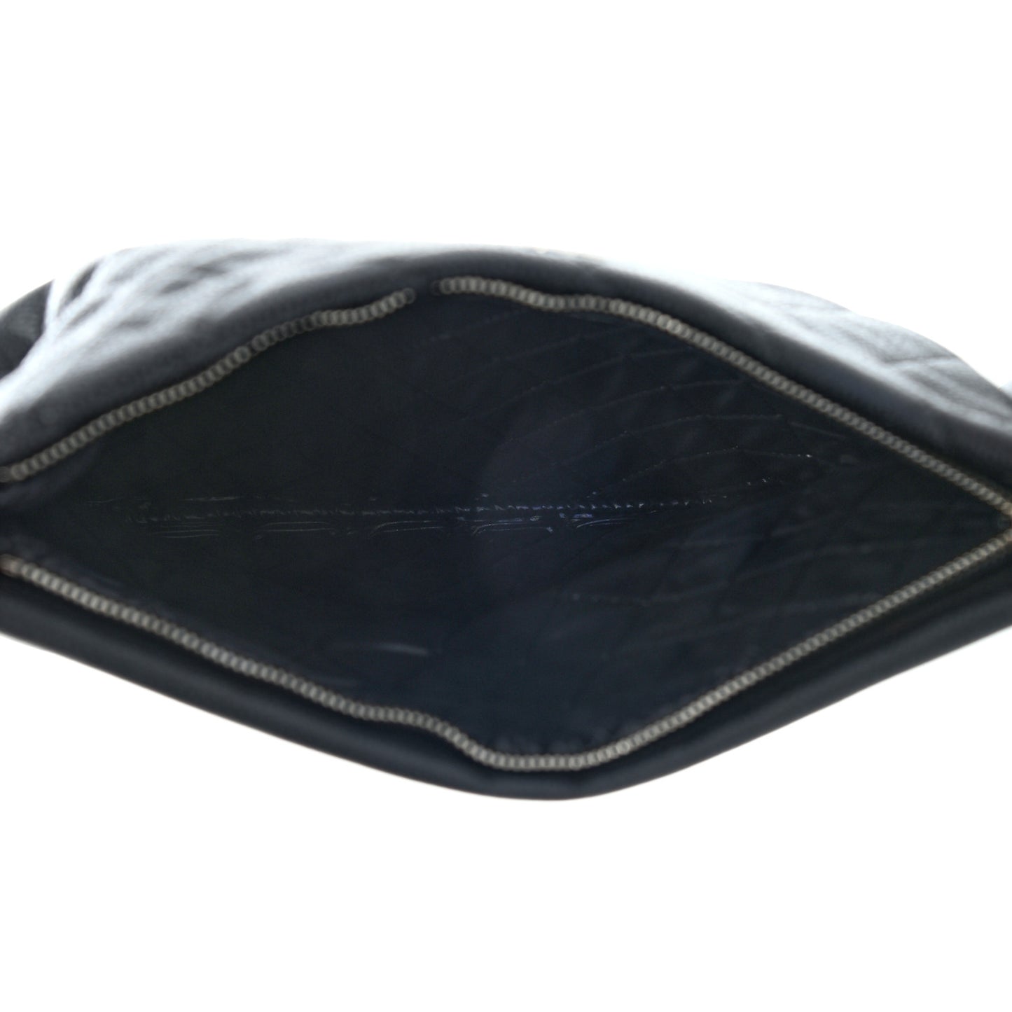 Caviar Quilted CC Beauty Clutch Black