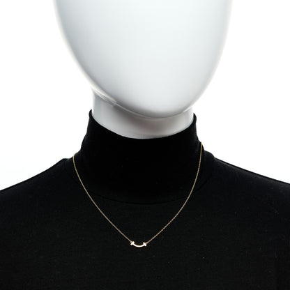 Tiffany 18K Yellow Gold Mini T Smile Pendant Necklace 2 of 5