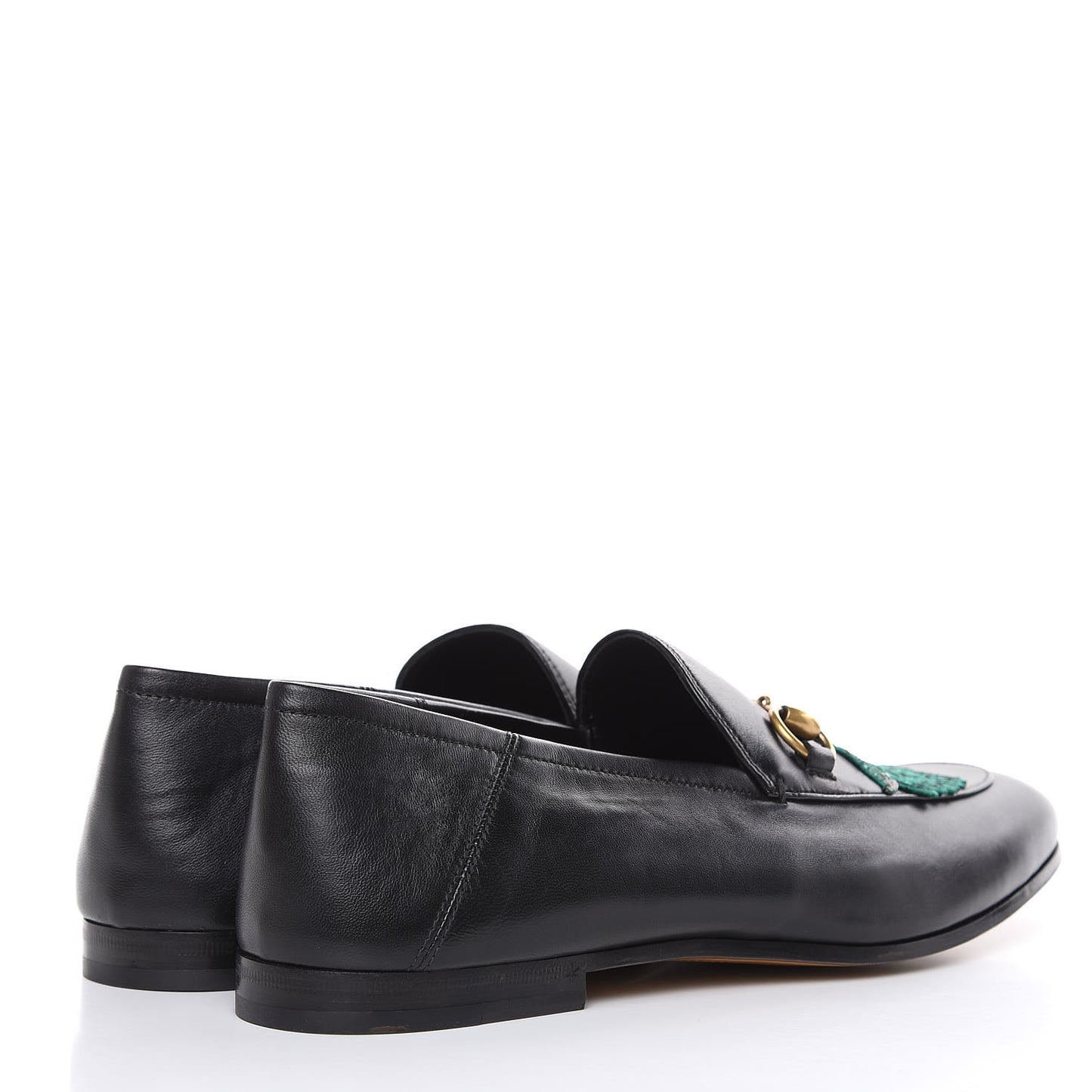 Lambskin Wolf Embroidered Mens Brixton Horsebit Loafers 9.5 Black