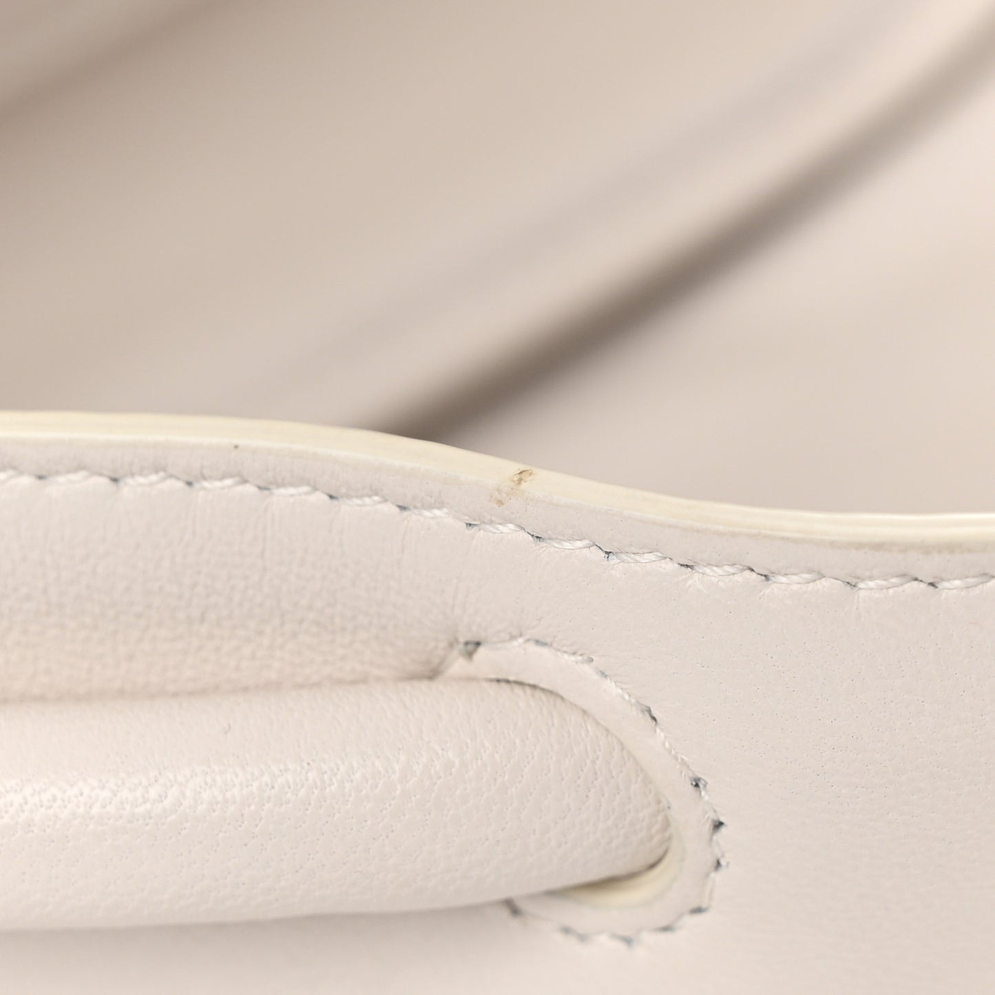 Lambskin Small Beak Triangle Flap Shoulder Bag Chalk