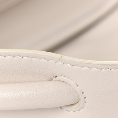 Bottega Veneta Lambskin Small Beak Triangle Flap Shoulder Bag Chalk 13 of 21