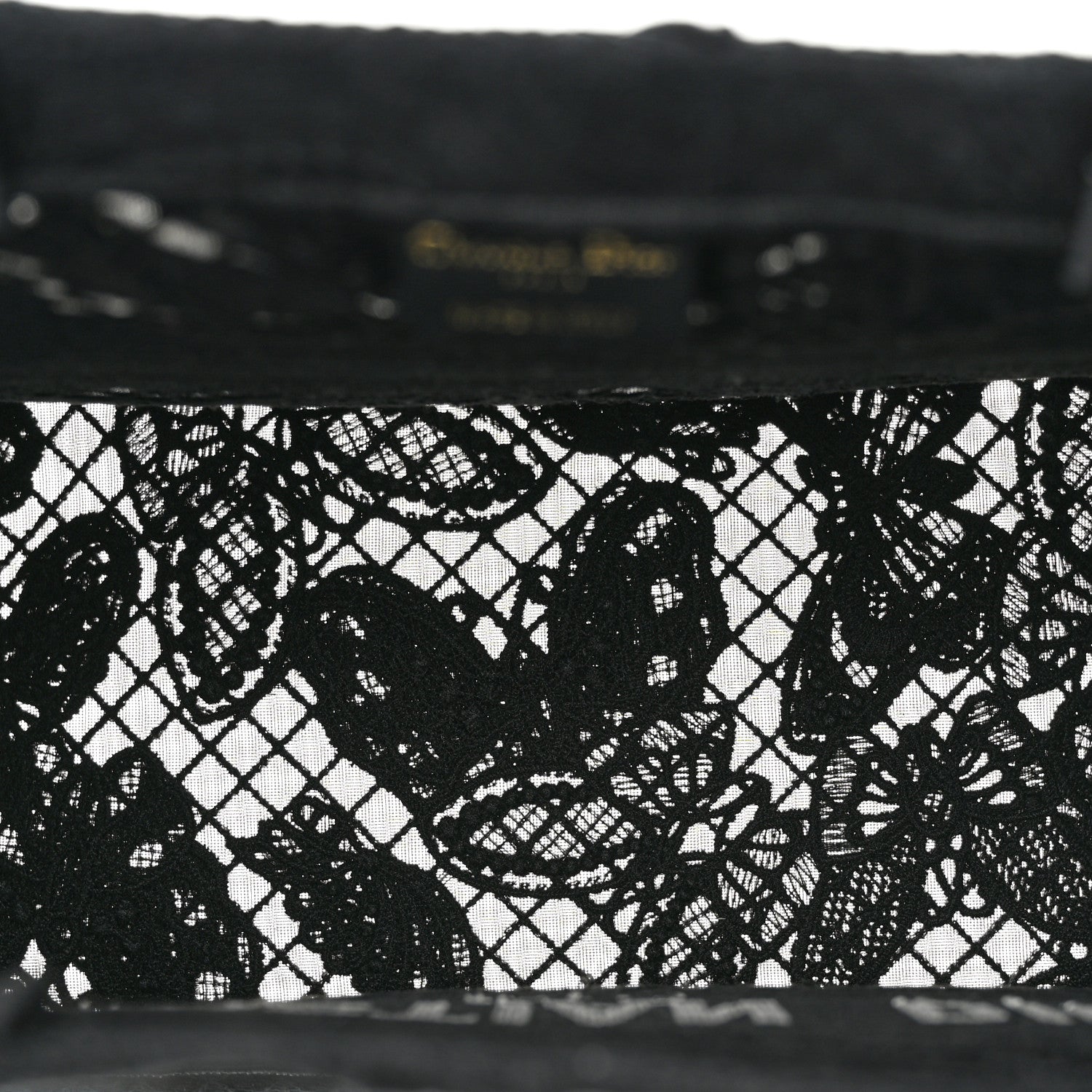 Christian Dior Embroidered 3D Macrame D-Lace Butterfly Medium Book Tote Black Multicolor 5 of 10