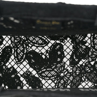 Christian Dior Embroidered 3D Macrame D-Lace Butterfly Medium Book Tote Black Multicolor 5 of 10