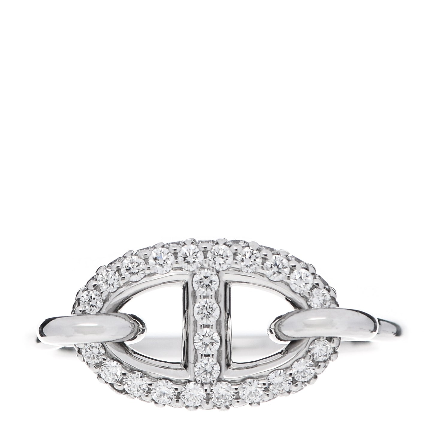 18K White Gold Diamond New Farandole Ring 54 6.75