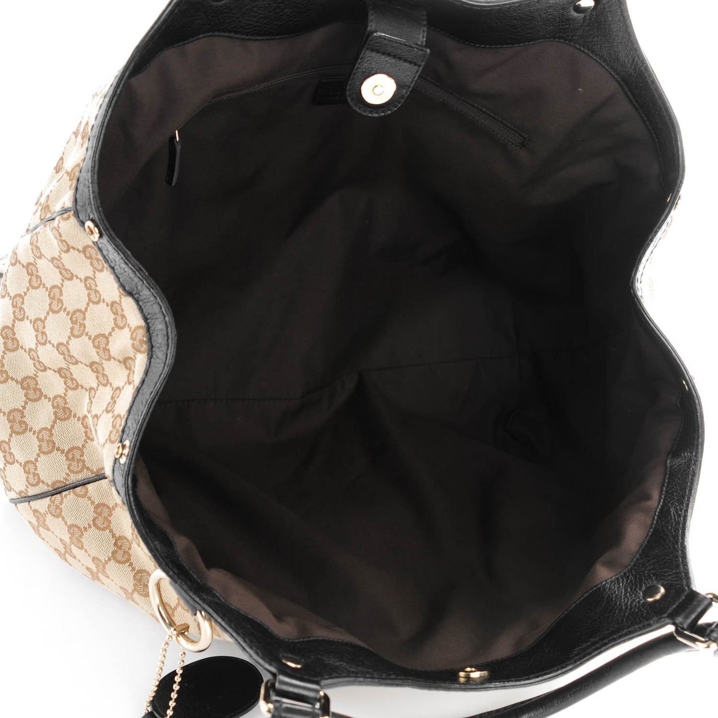 Monogram Large Sukey Tote Beige Ebony Black