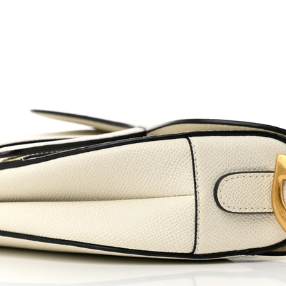 Christian Dior Grained Calfskin Saddle Bag White 10 of 15