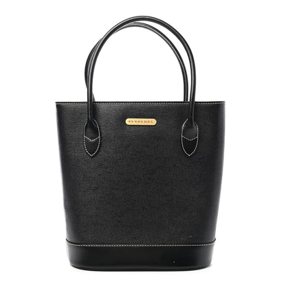 Burberry Saffiano Top Handle Bag Black 1 of 13