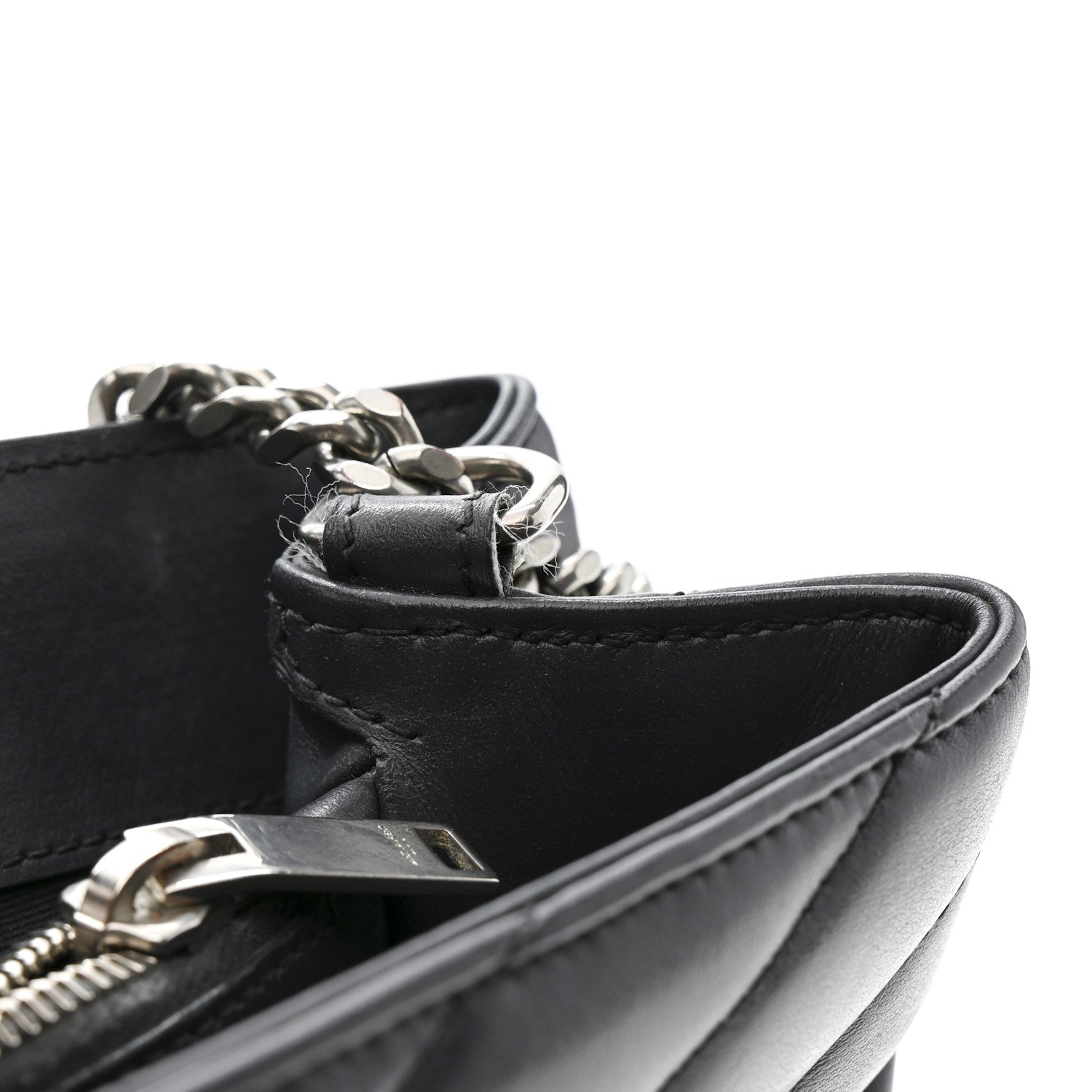 Saint Laurent Calfskin Y Quilted Monogram Medium Loulou Chain Satchel Storm 12 of 16