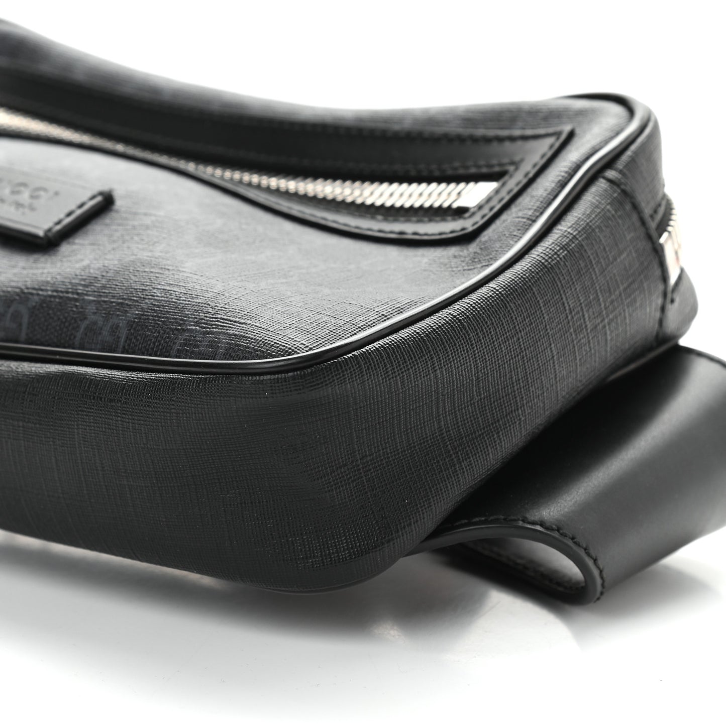 Soft GG Supreme Monogram Web Belt Bag Black Grey