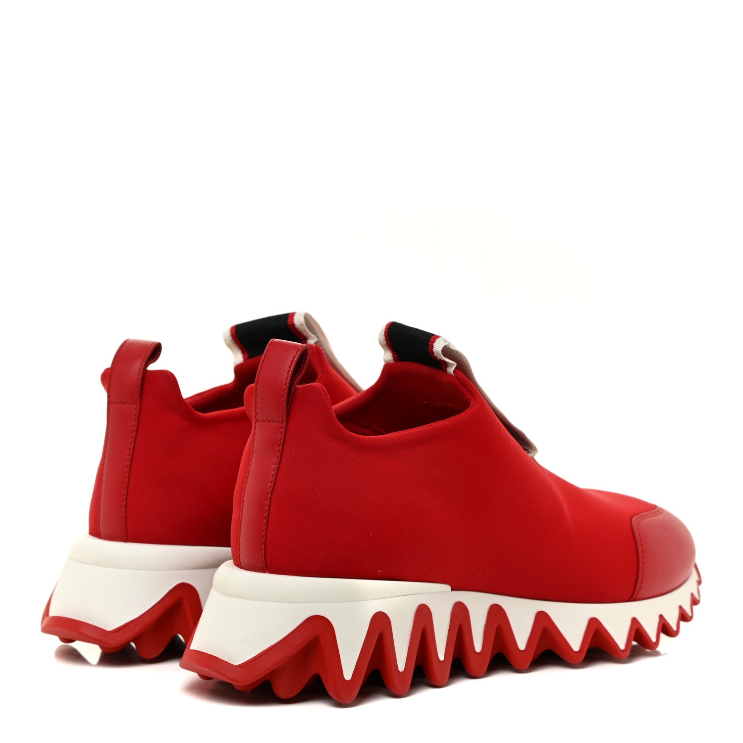 Christian Louboutin Neoprene Tiketa Flat Sneakers 37 Red 5 of 14