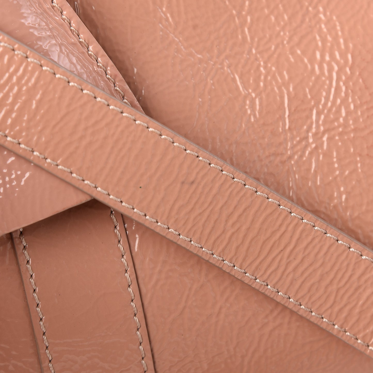 Wrinkled Patent Small Bayswater Plaster Pink