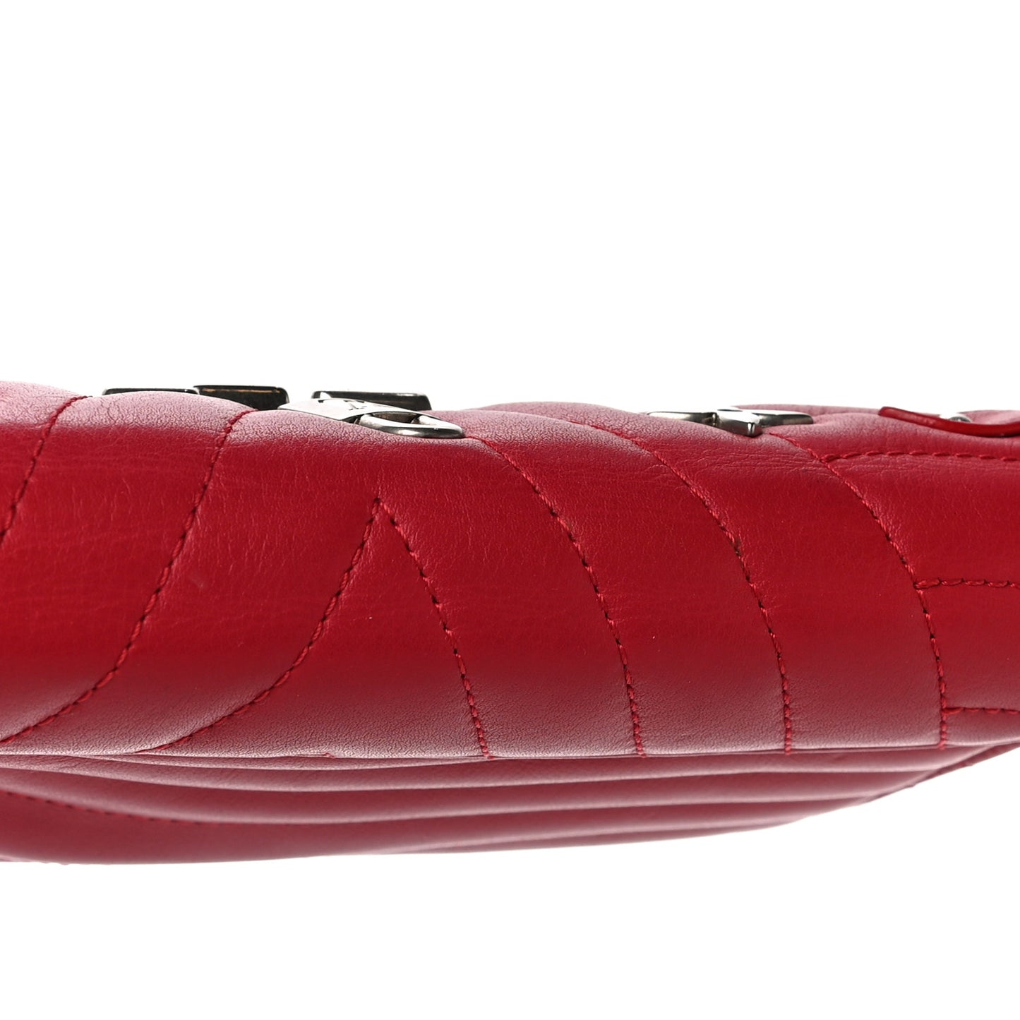 Calfskin Love Lock New Wave Long Wallet Red