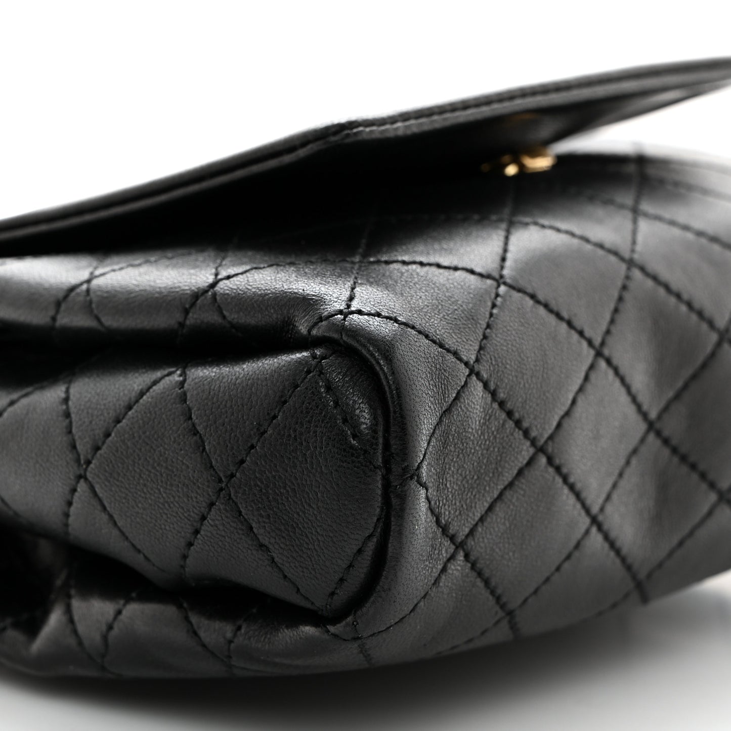 Lambskin Quilted Monogram Mini Nolita Black