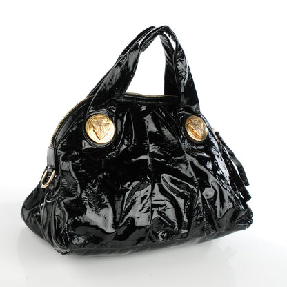 Gucci Patent Medium Hysteria Top Handle Bag Black 3 of 7