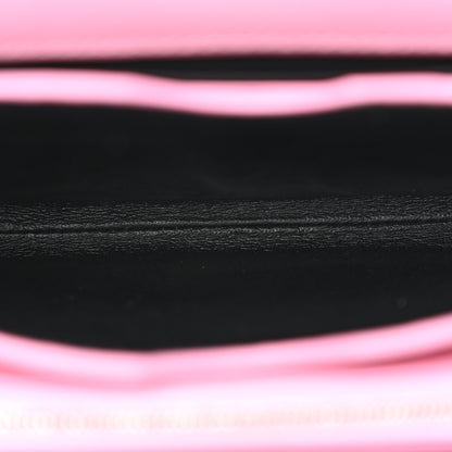 Balenciaga Shiny Calfskin Crocodile Embossed Small B Crossbody Bag Pink 5 of 12