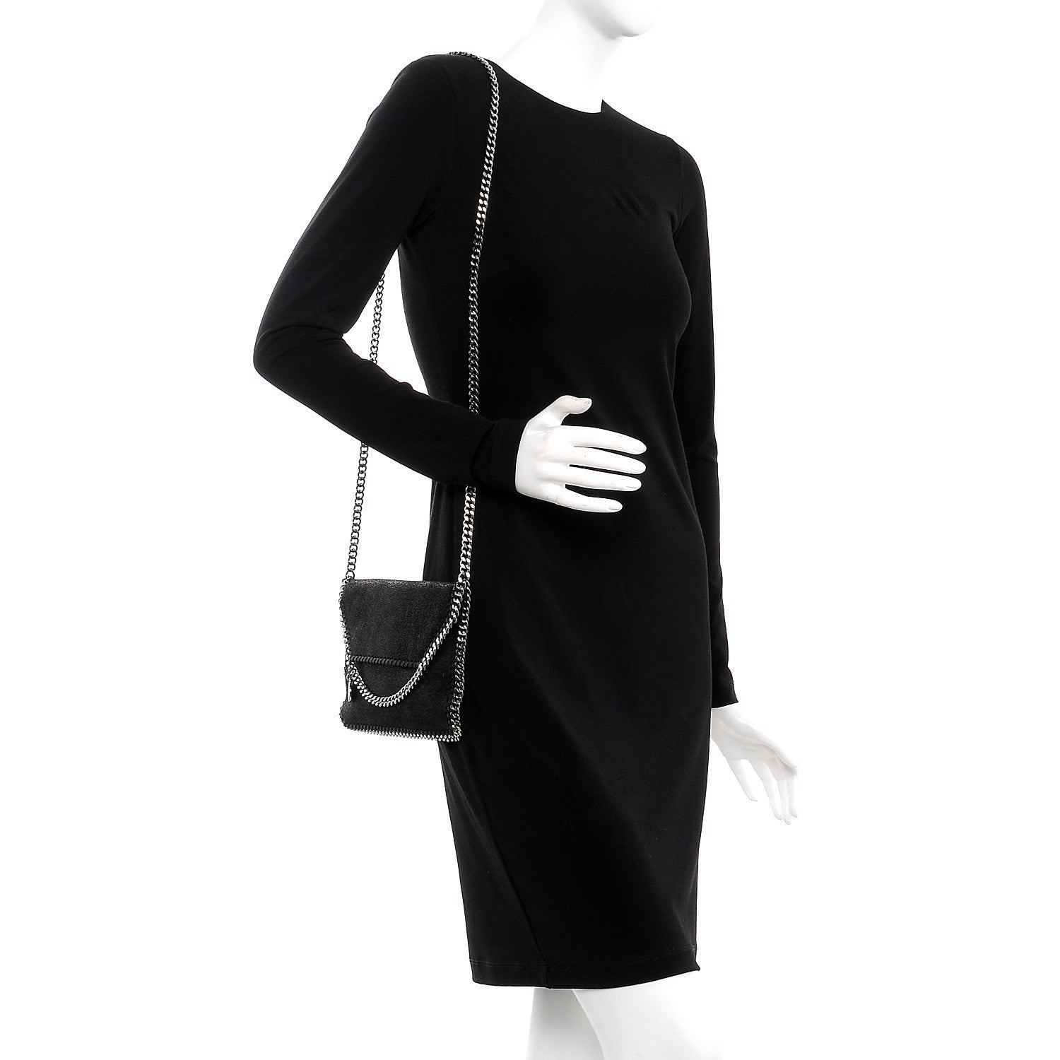 Stella McCartney Shaggy Deer Falabella Mini Crossbody Bag Black 2 of 8