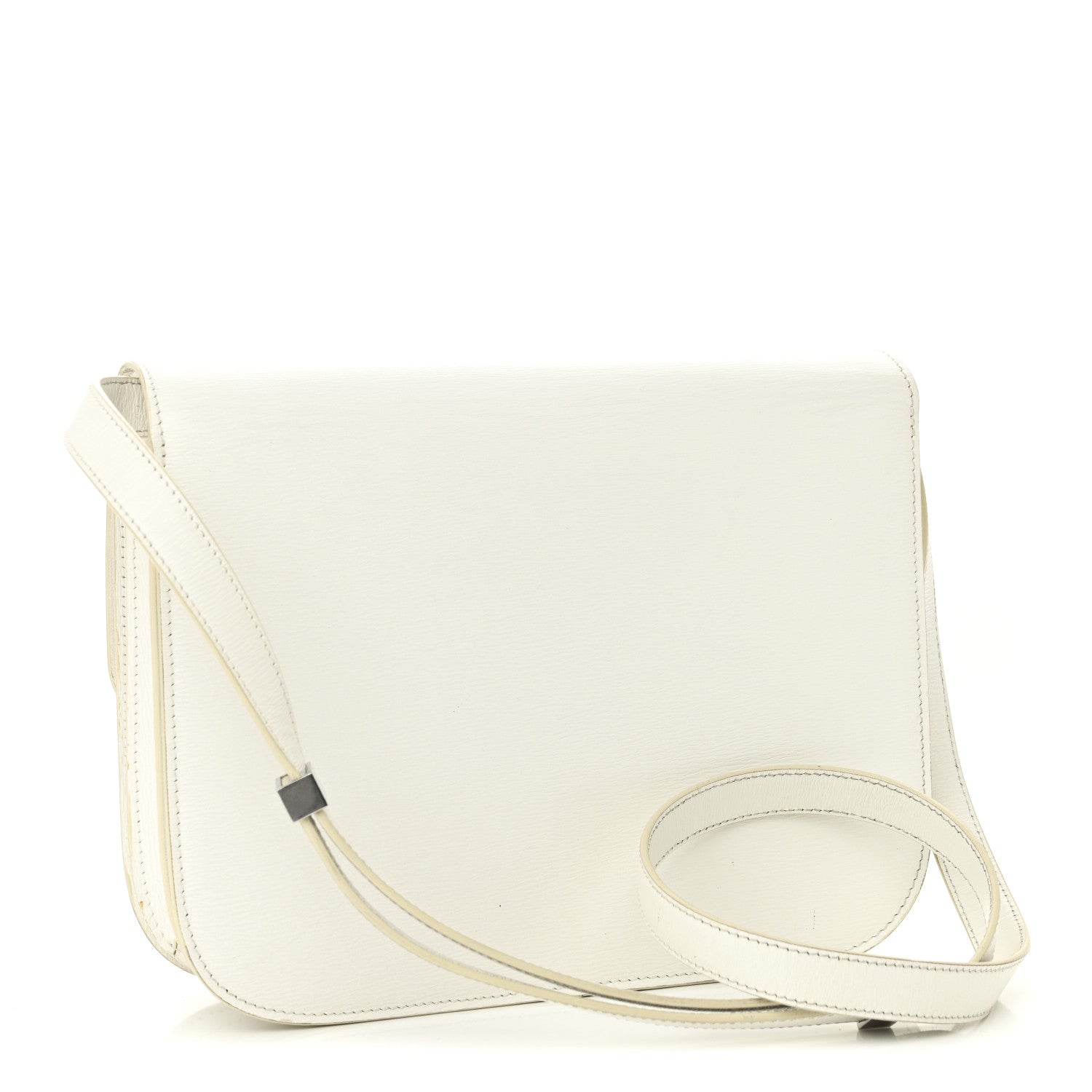 Celine Liege Calfskin Medium Classic Box Flap Bag White White 3 of 10