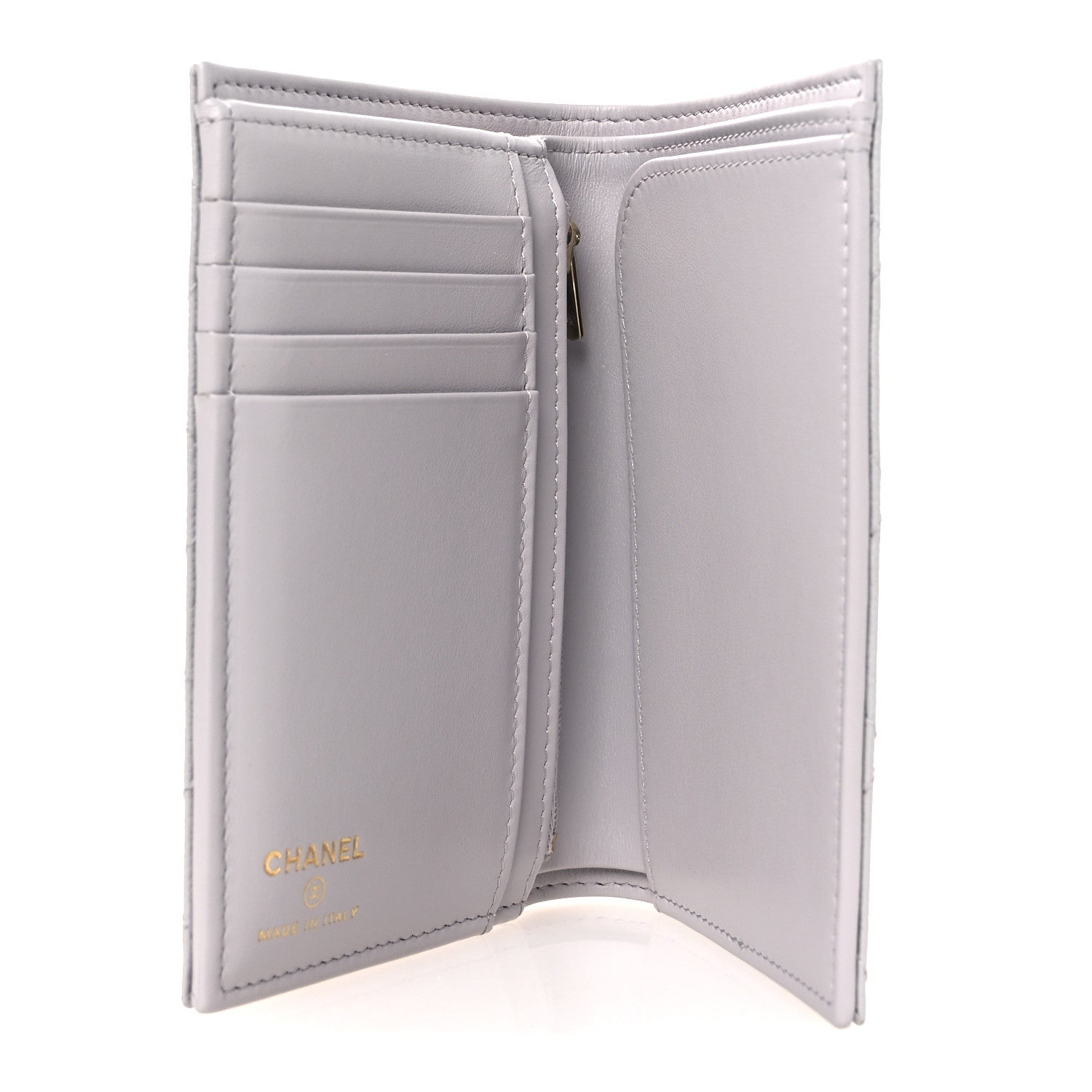 Chanel Caviar Quilted CC Passport Holder Grey 5 of 9