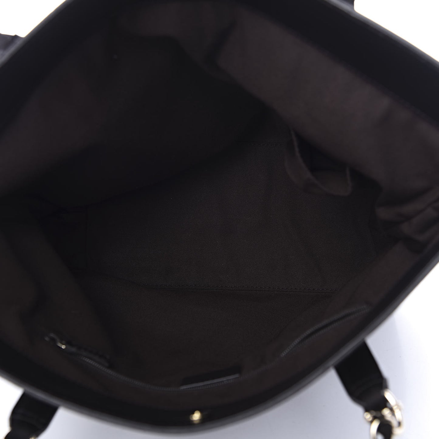 Nylon Monogram Chain Bucket Tote Brown