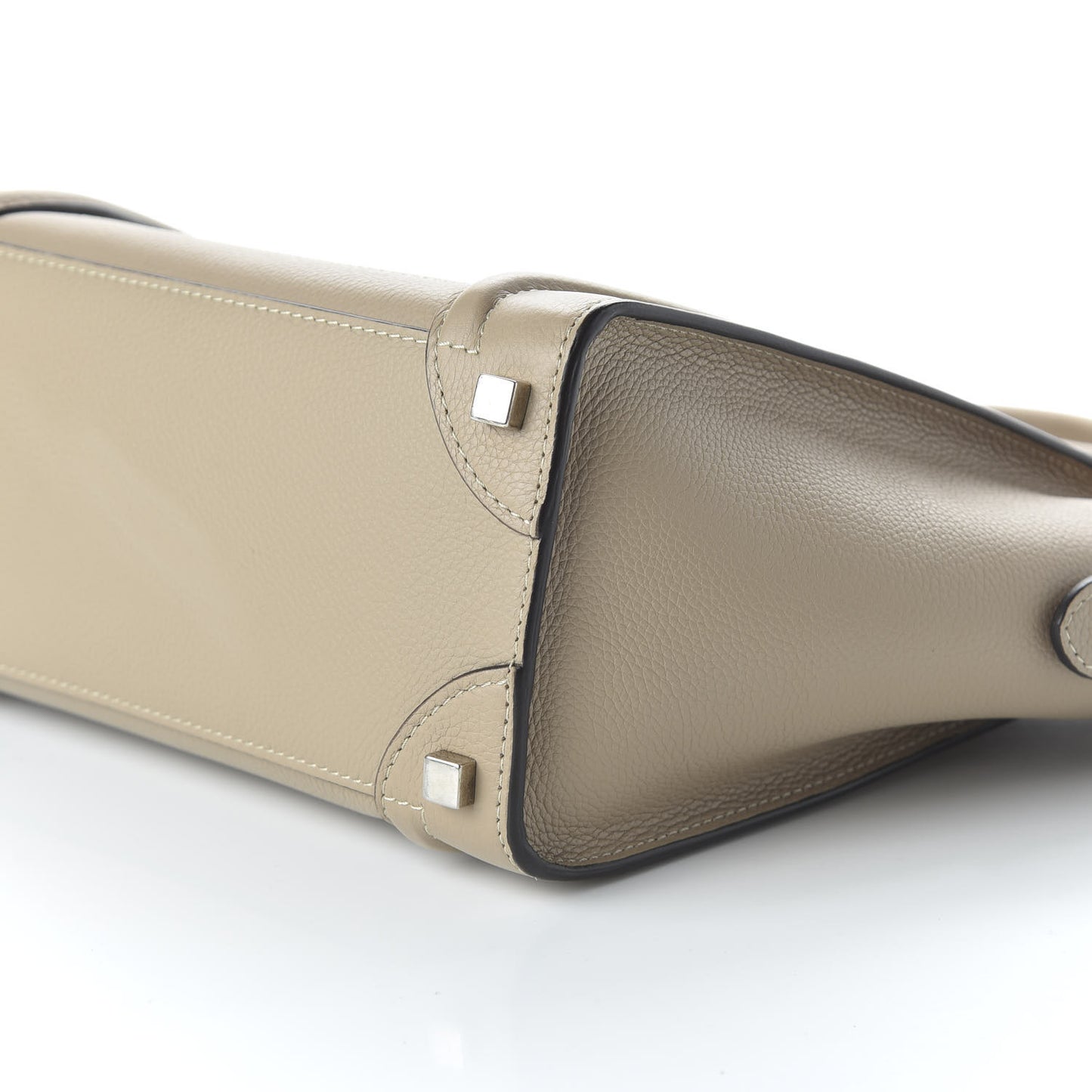 Drummed Calfskin Micro Luggage Dune