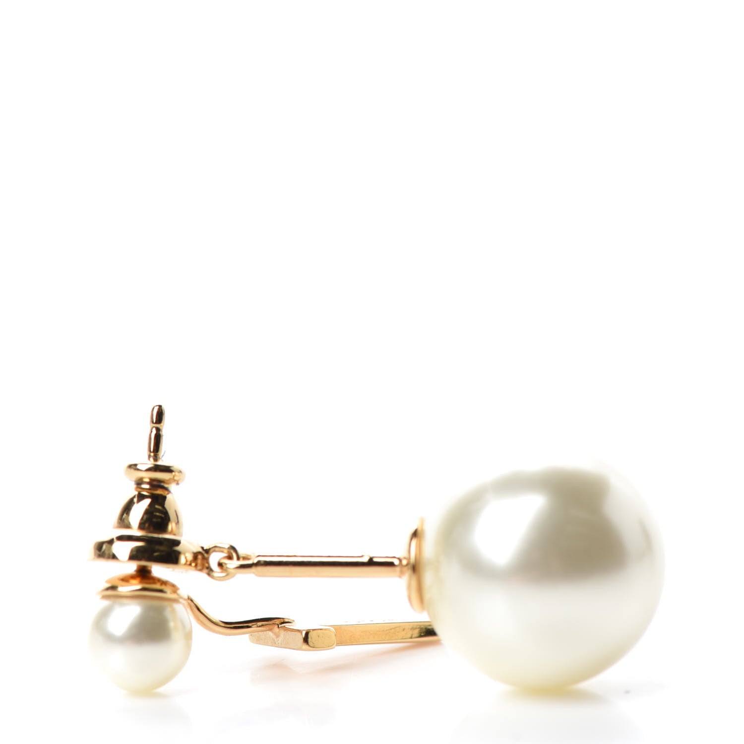 Christian Dior Pearl My ABCDior T Tribale Earring Gold 3 of 5