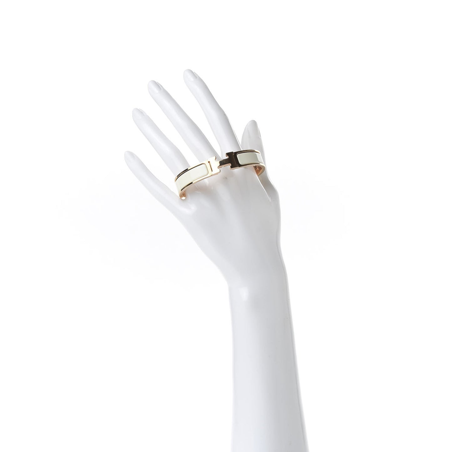 Enamel Narrow Clic Clac H Bracelet GM Craie