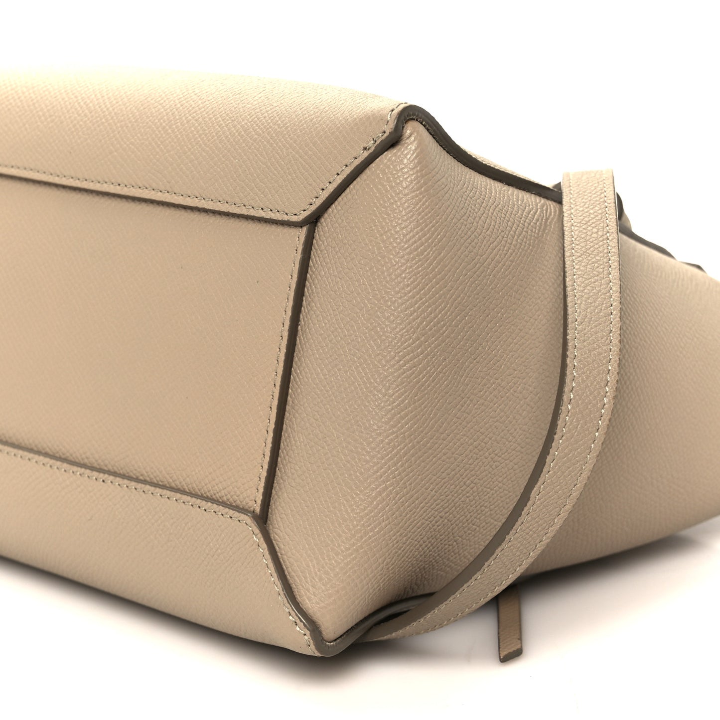 Grained Calfskin Micro Belt Bag Light Taupe