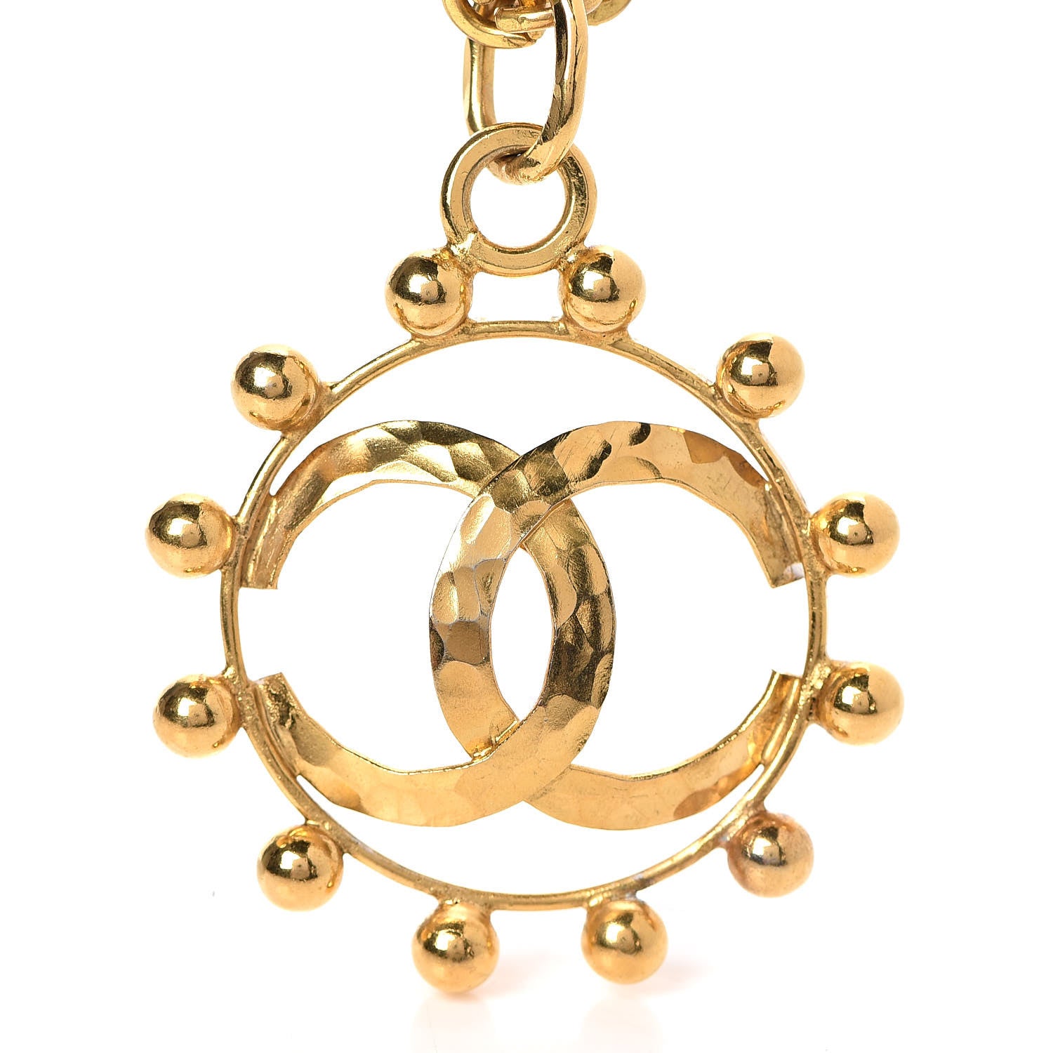 Chanel CC Pendant Long Necklace Gold 3 of 7