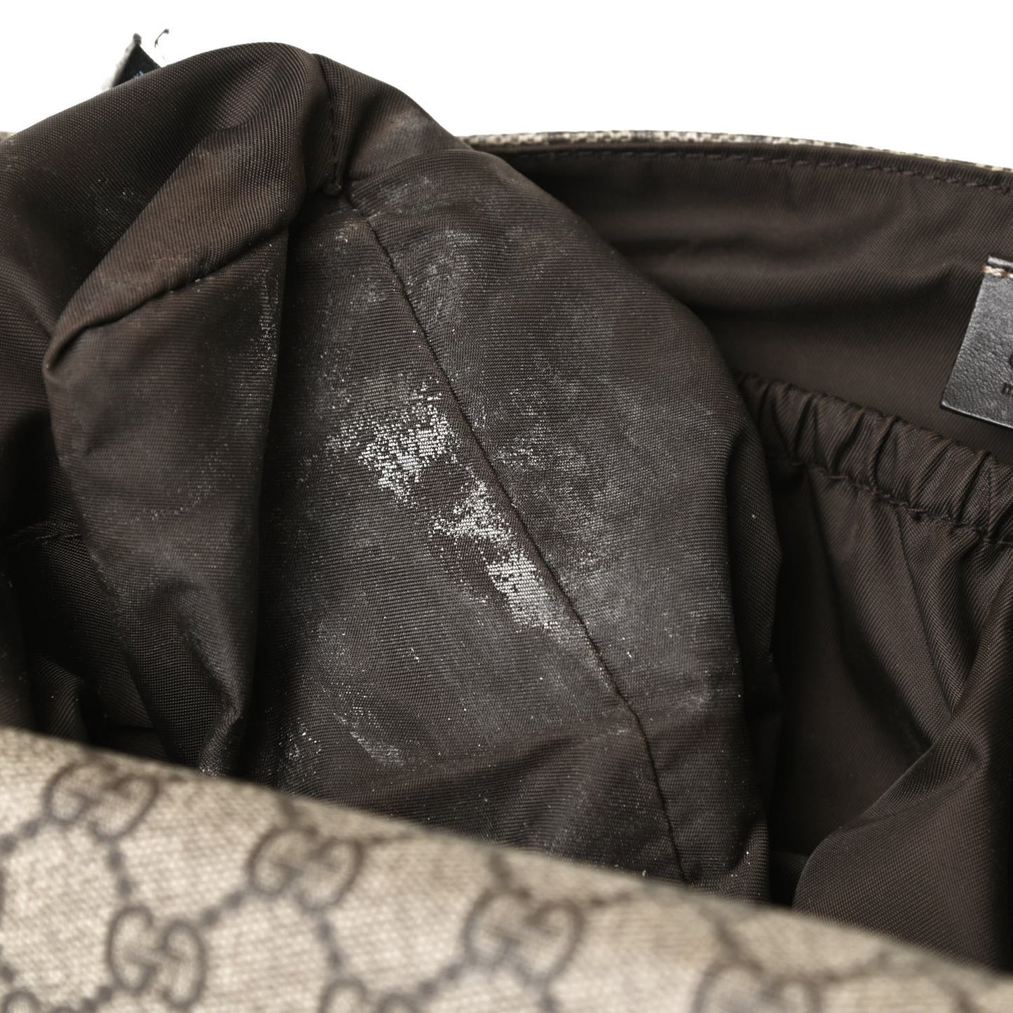 GG Plus Monogram Messenger Diaper Bag Dark Brown