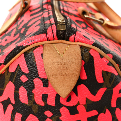 Louis Vuitton Monogram Graffiti Speedy 30 Fuchsia 7 of 11