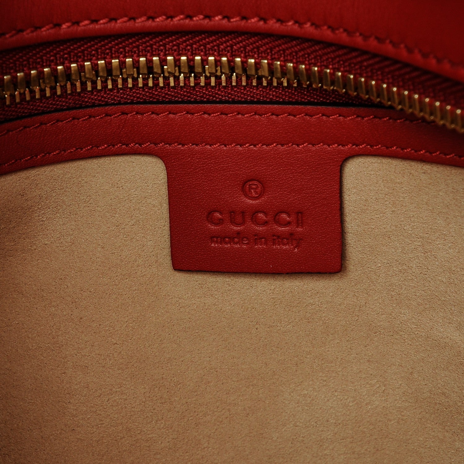Gucci GG Supreme Monogram Blooms Medium Zippered Bucket Tote Beige Blue Navy Hibiscus Red 6 of 7