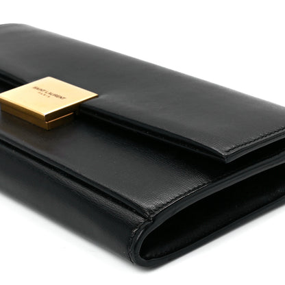 Saint Laurent Calfskin Bellechasse Flap Clutch Wallet Black 11 of 11