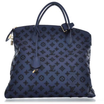 Louis Vuitton Monogram Addiction Vertical Lockit MM Blue 1 of 10